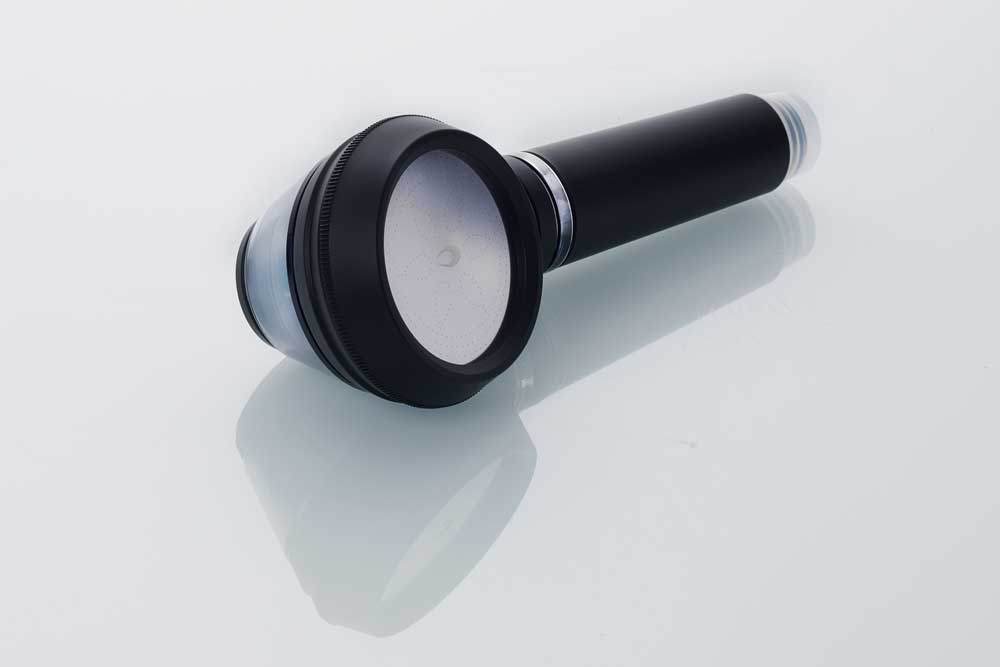BT100 black Showerhead with water sediment filters
